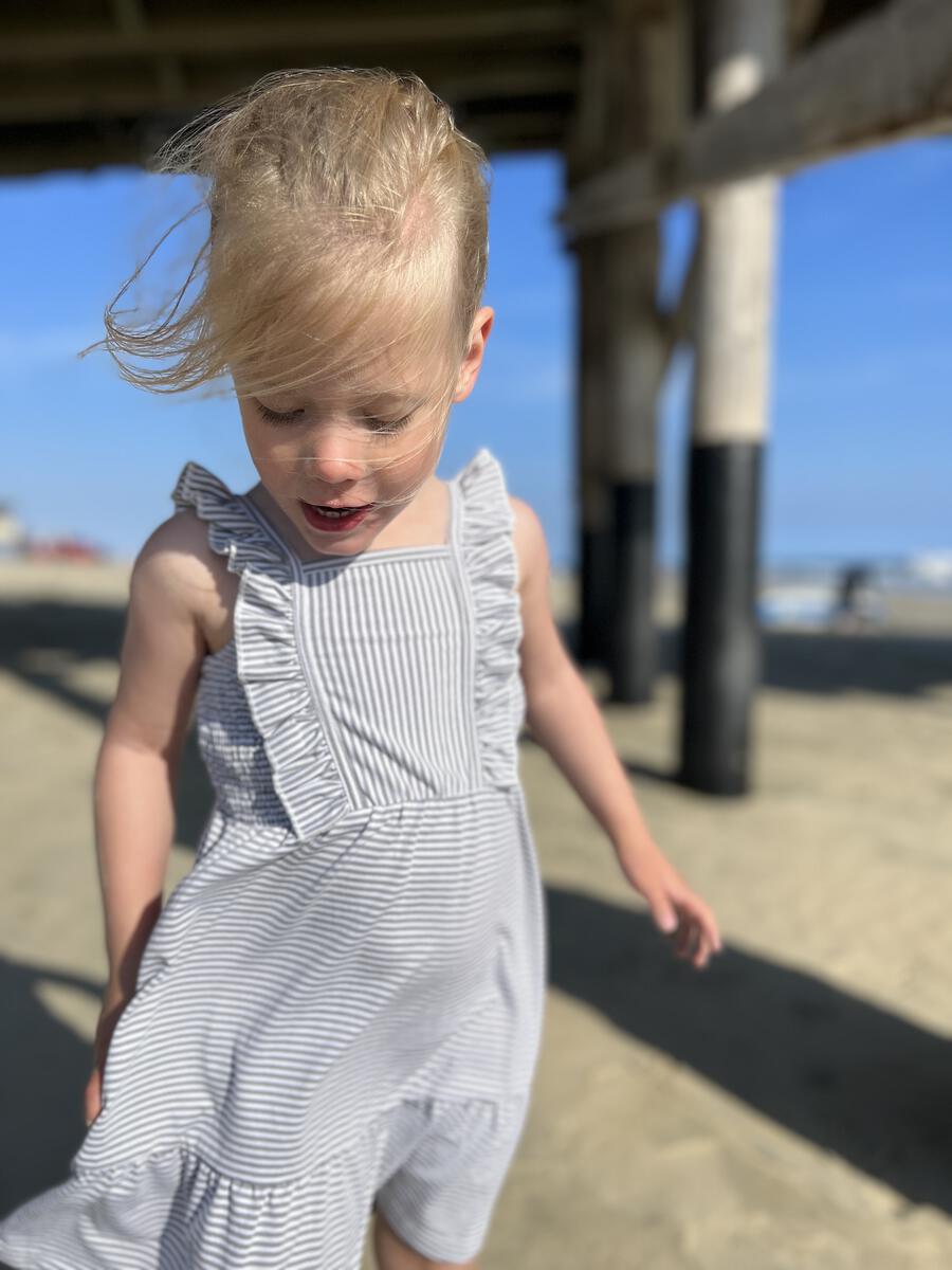 AMEERA DRESS - BLUE STRIPE