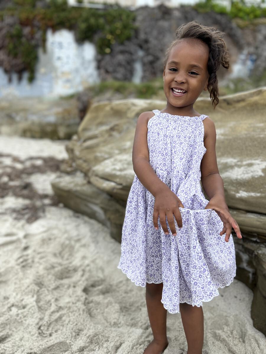 STELLA DRESS - LAVENDER DITSY FLORAL