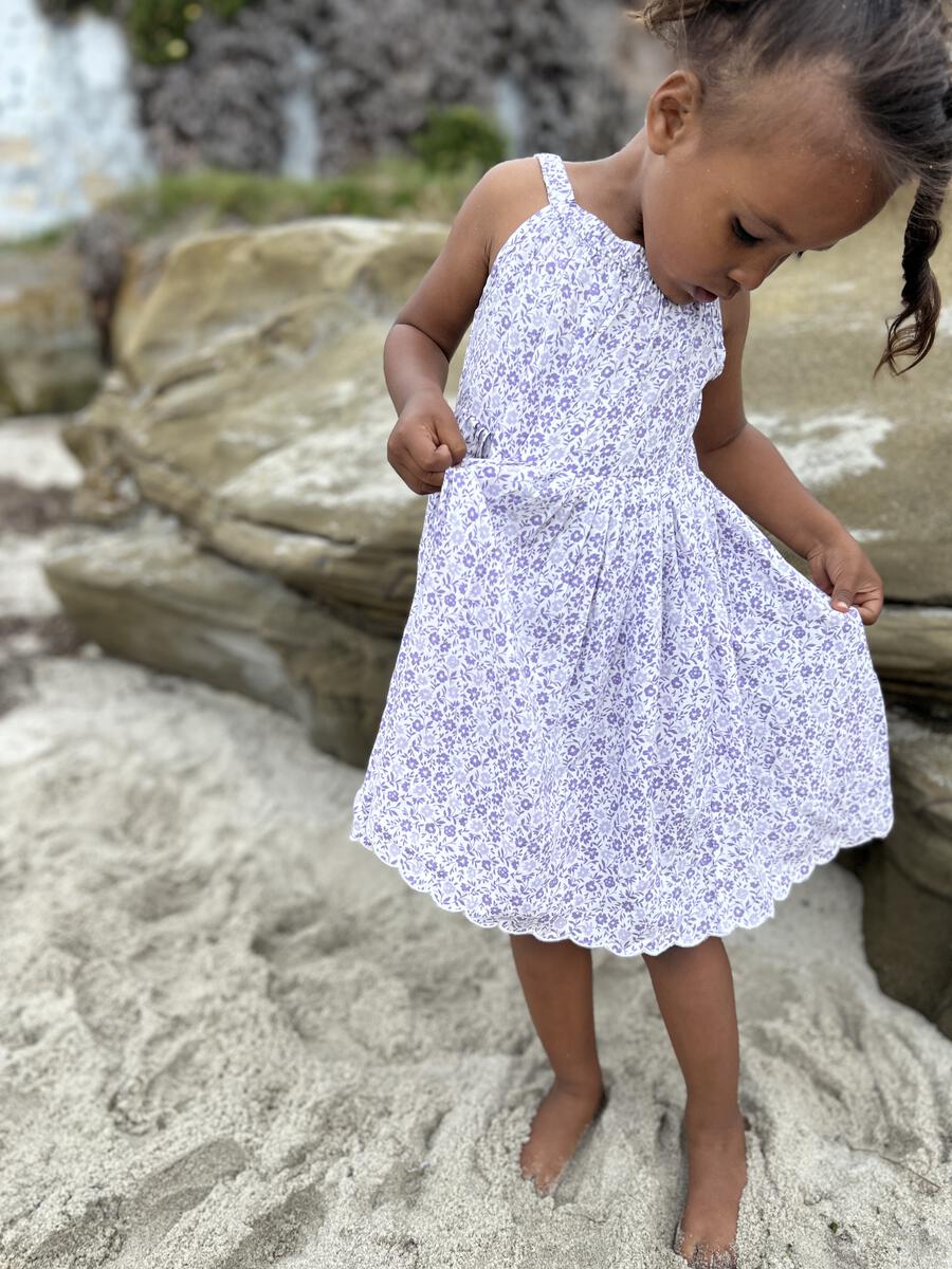 STELLA DRESS - LAVENDER DITSY FLORAL