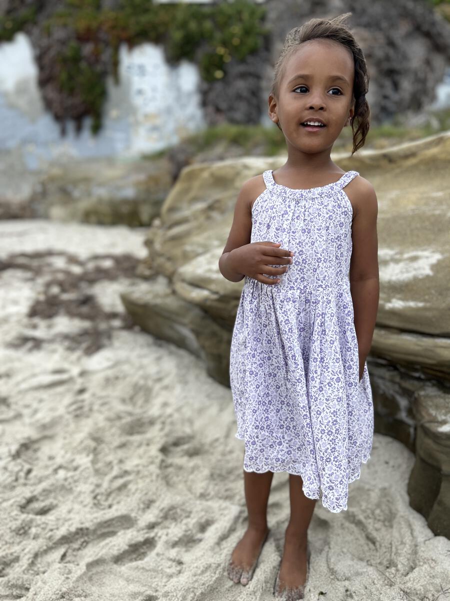 STELLA DRESS - LAVENDER DITSY FLORAL