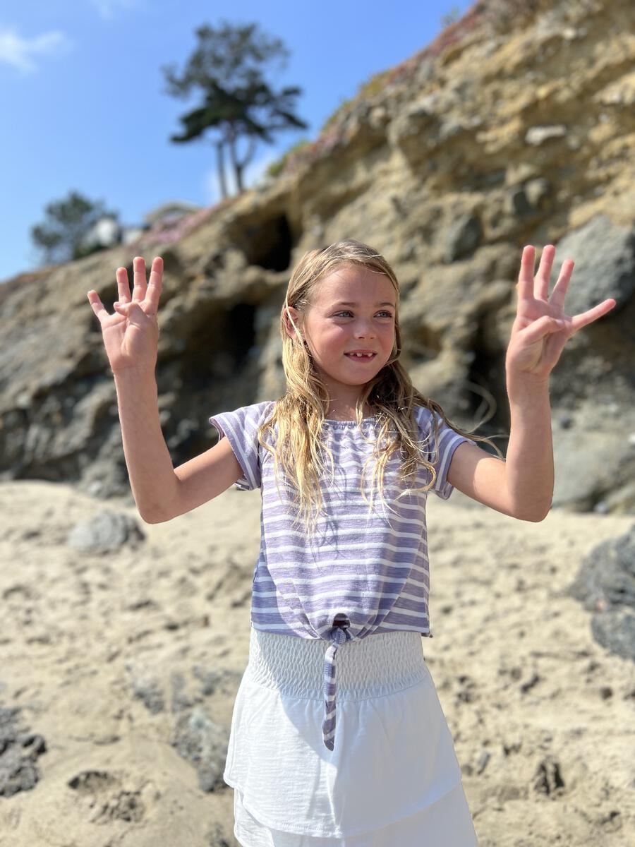 ESME TOP - PURPLE/IVORY STRIPE