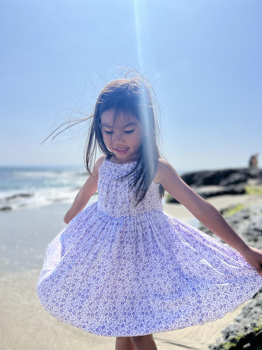 STELLA DRESS - LAVENDER DITSY FLORAL