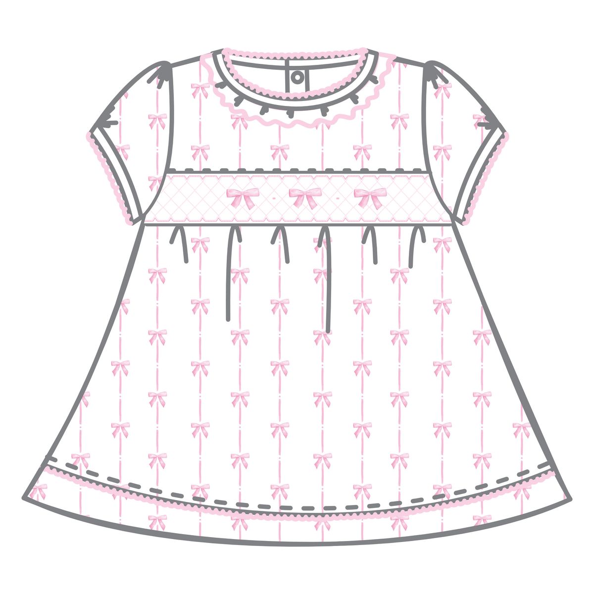 AMELIA'S CLASSIC PINK SMOCKED DRESS
