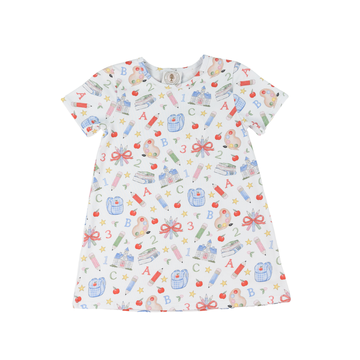 SUSIE SWING DRESS - SCHOOL SUPPLIES