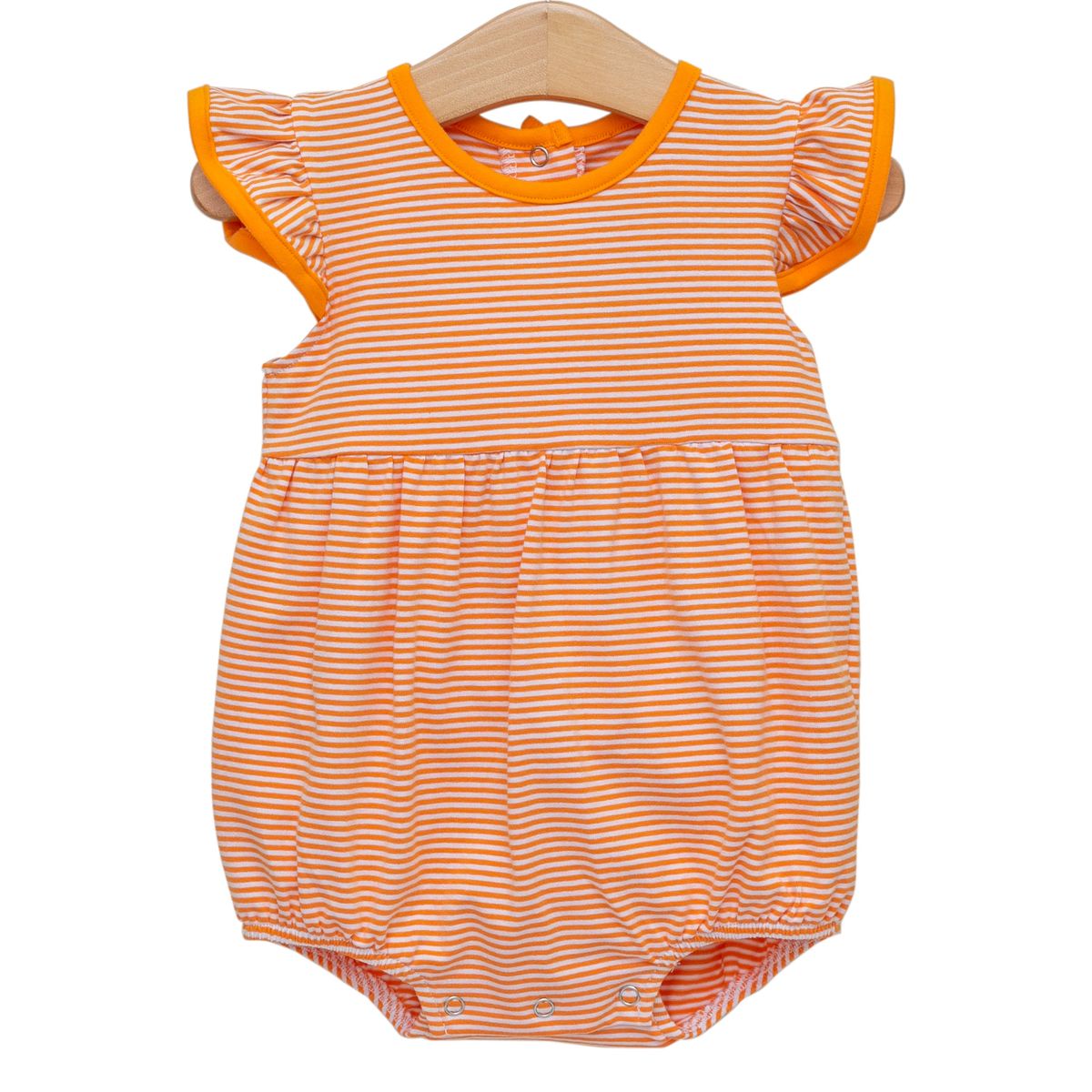LUCY GAME DAY BUBBLE - ORANGE STRIPE