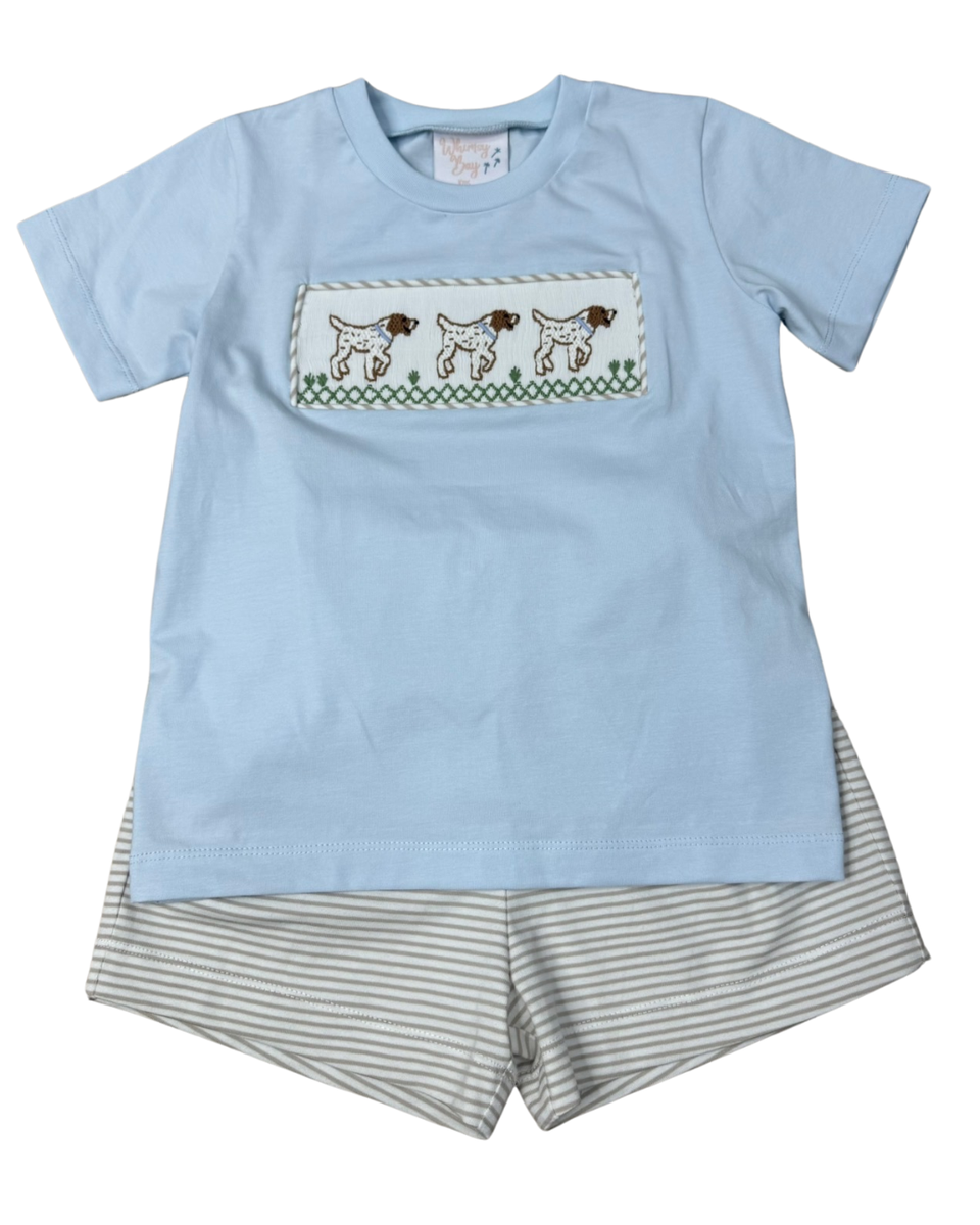 POINTER SMOCKED SHORT SET