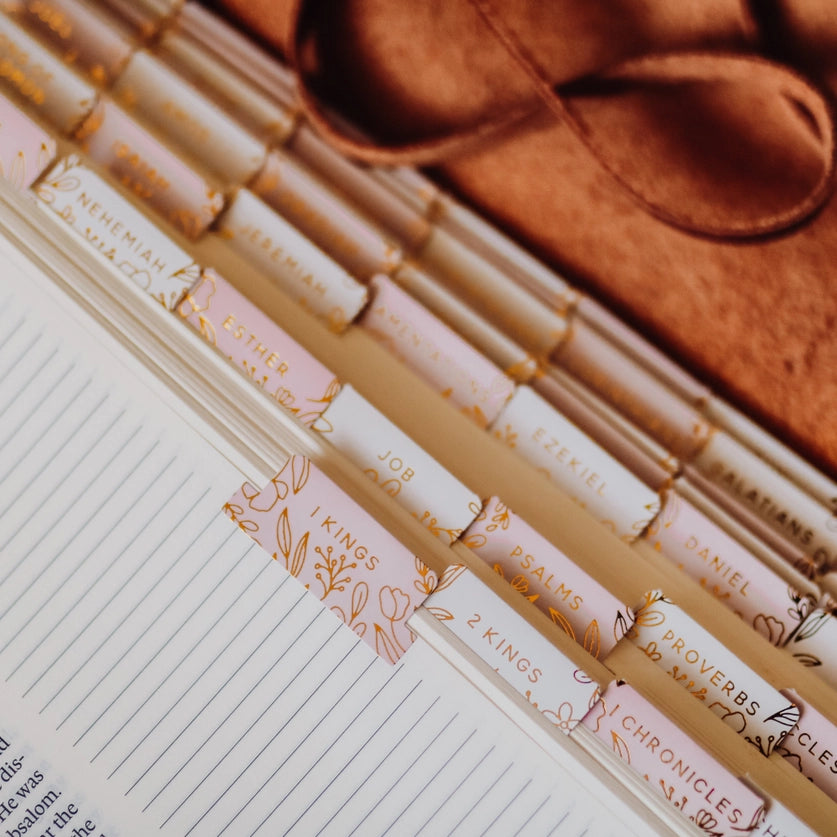 GOLD FOIL BIBLE TABS - DUSTY PINK