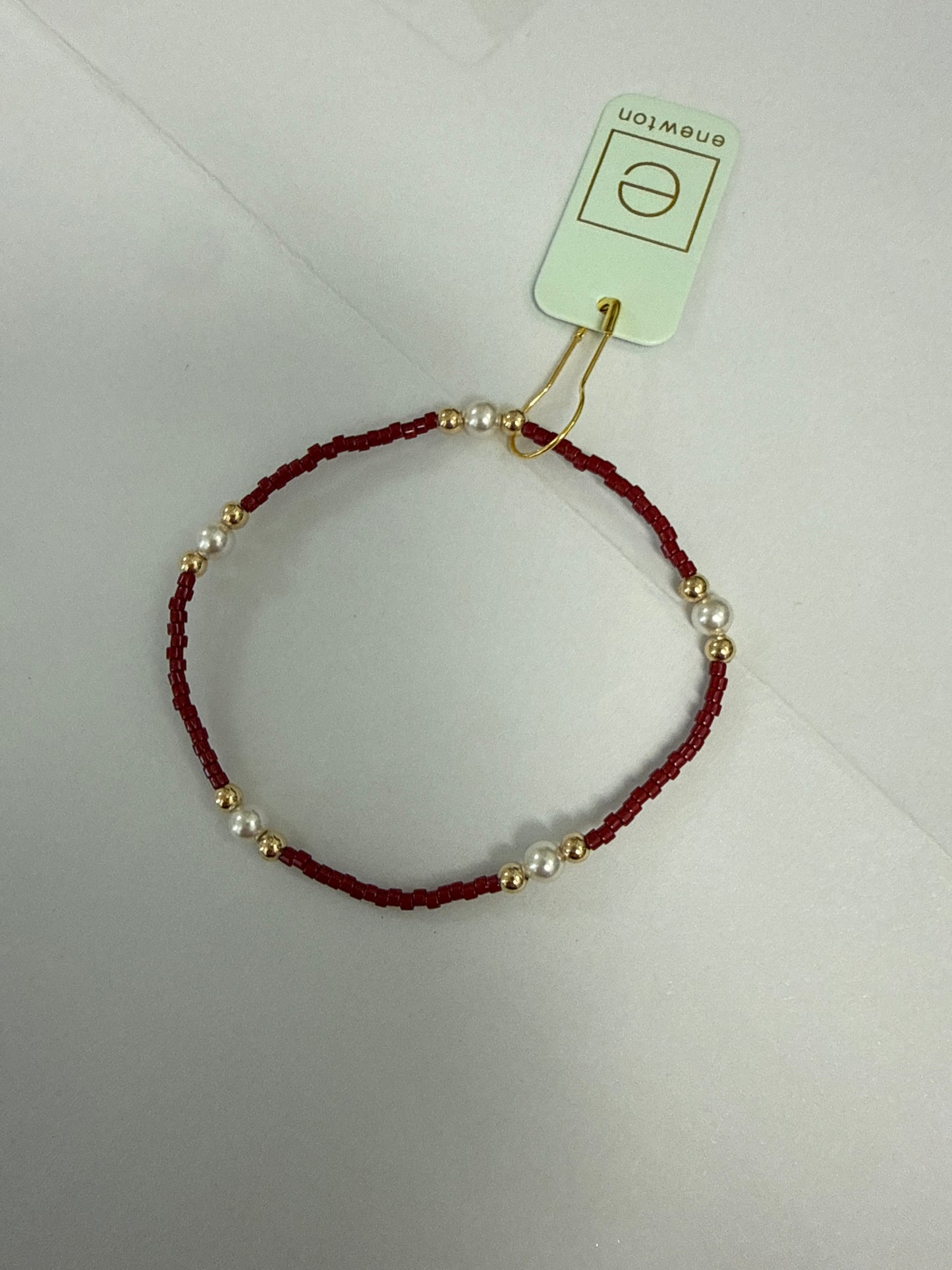 GAMEDAY HOPE PURPOSE PEARL BRACELET - MAROON