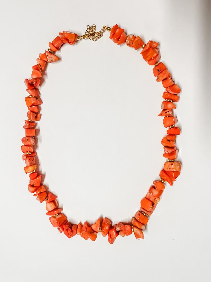 CORAL BEAD NECKLACE