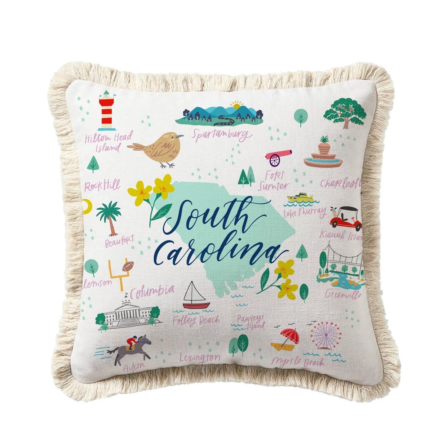 SQUARE PILLOW SOUTH CAROLINA