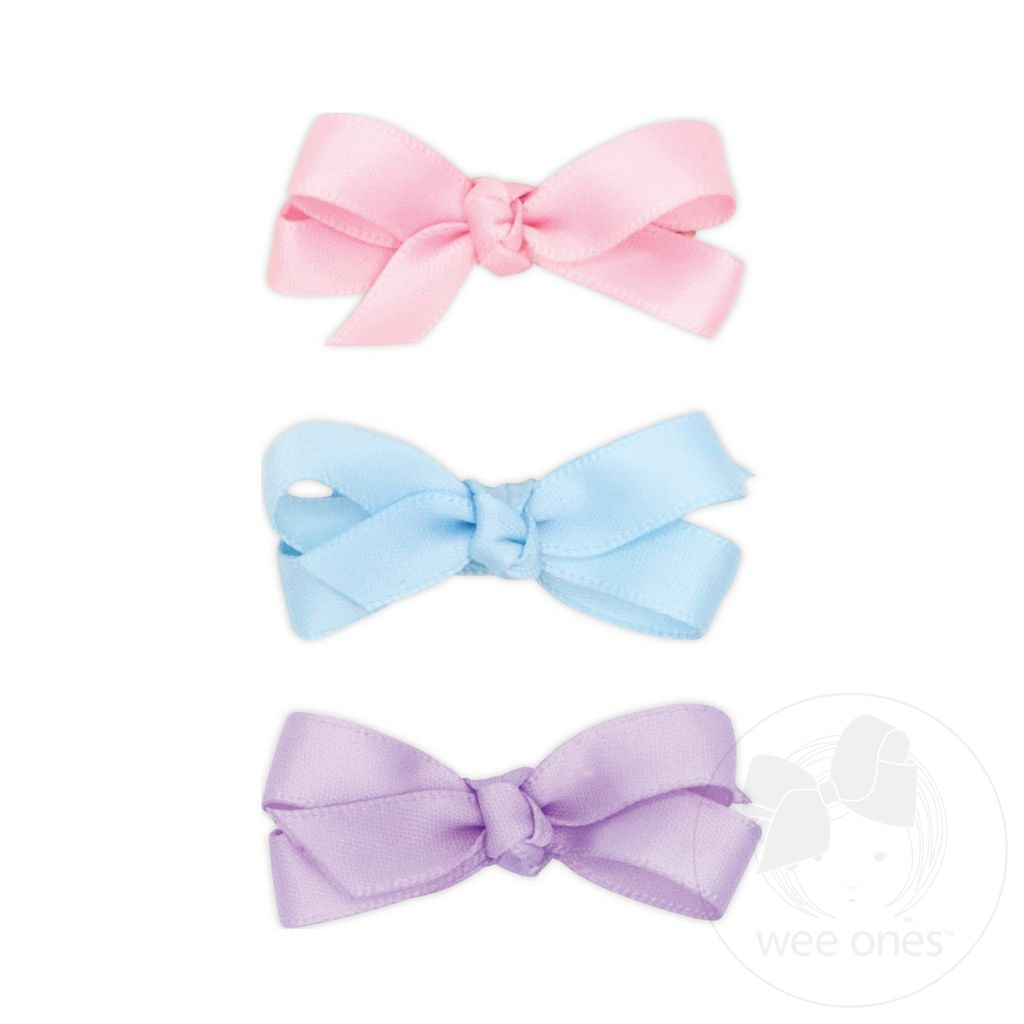 BABY SATIN BOWS KNOT WRAP 3 PACK