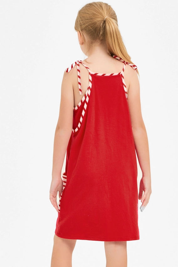STRIPE TANK DRESS - RED