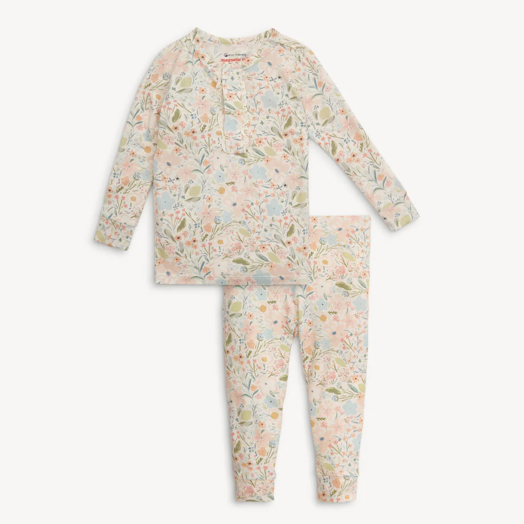 CHARLOTTE LS PAJAMA SET W/ RUFFLE
