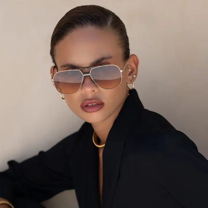 LOGAN ACETATE AVIATOR SUNGLASSES - SUNRISE
