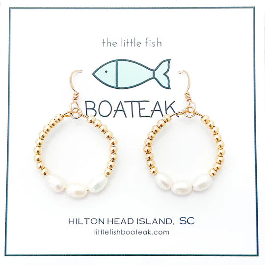 CHARLESTON GLAM SMALL HOOPS - GOLD