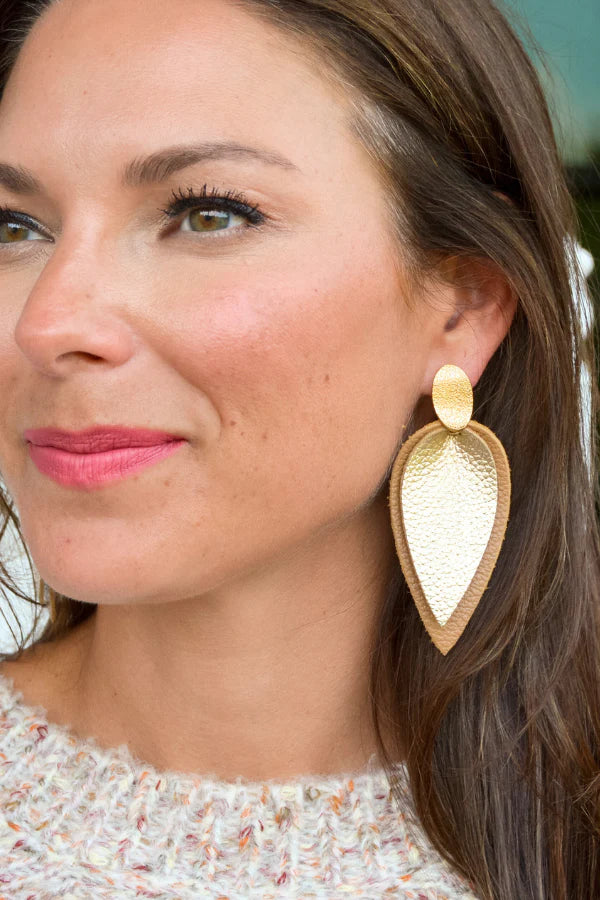 MOLLIE EARRINGS - TAN