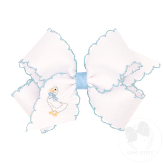 GOOSE MOONSTITCH GROSGRAIN BOW - ASSORTED