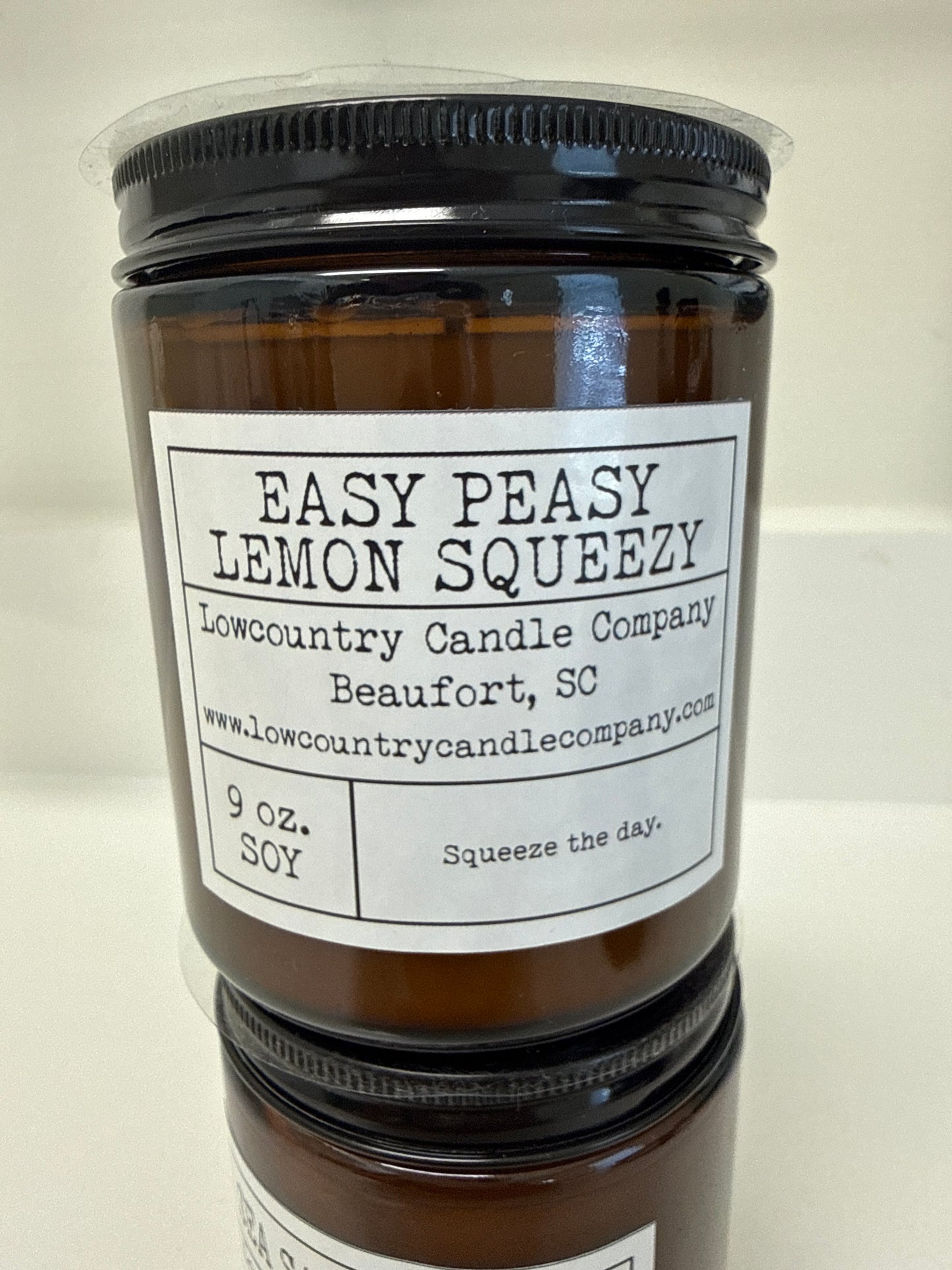 AMBER JAR CANDLE 9OZ - EASY PEASY LEMON SQEEZY