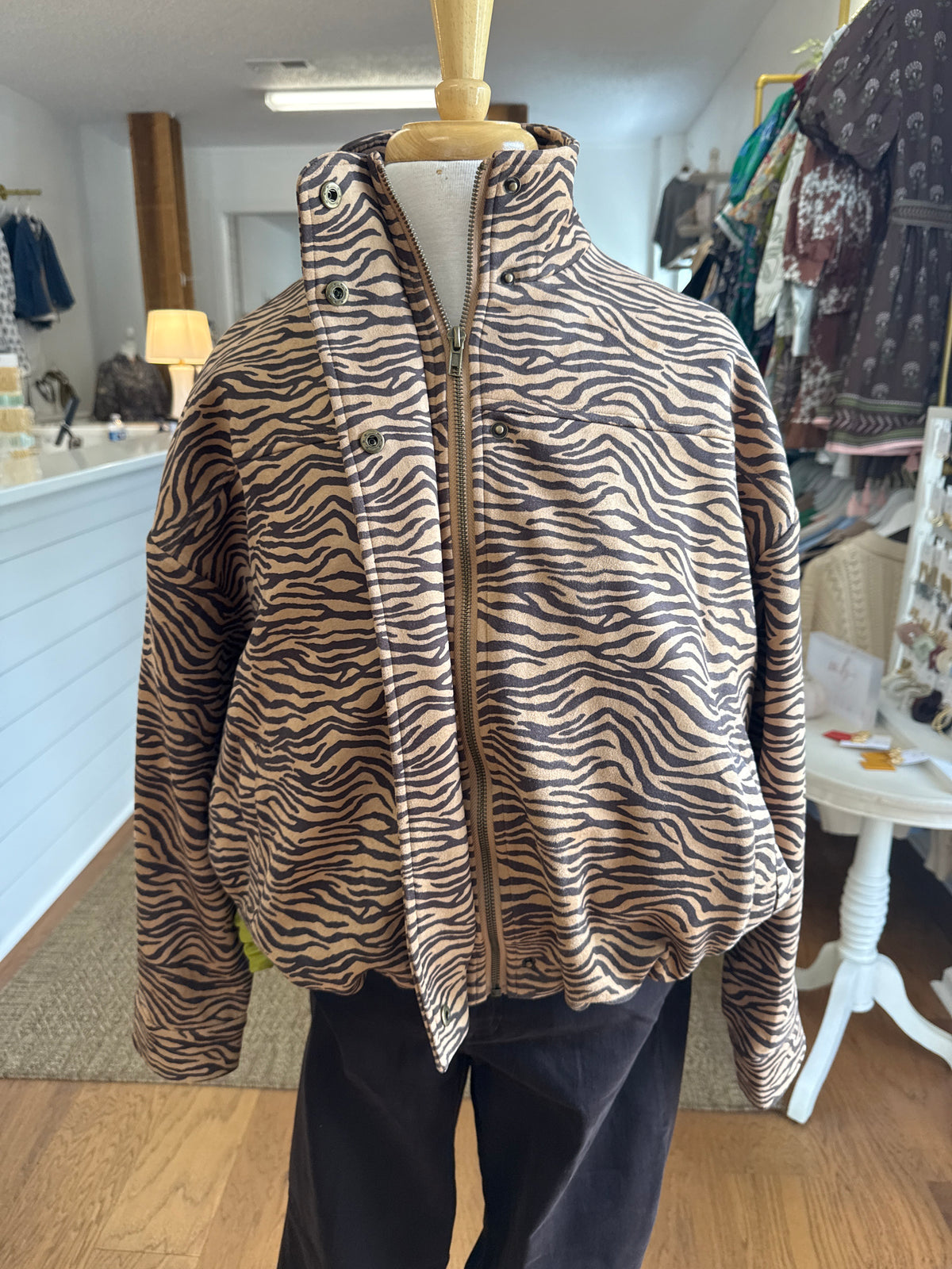 HIGHNECK BUBBLE JACKET - CAMEL