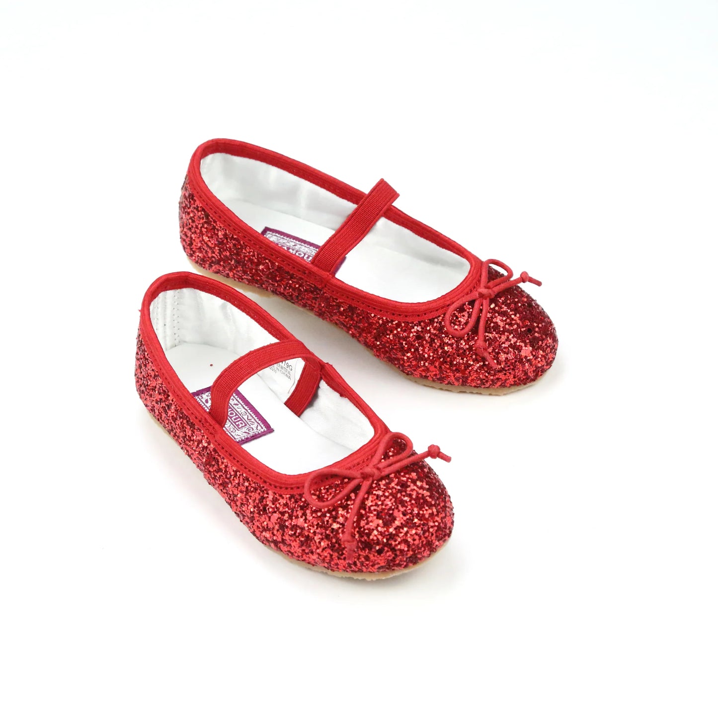 VICTORIA SPARKLE GLITTER FLAT - RED