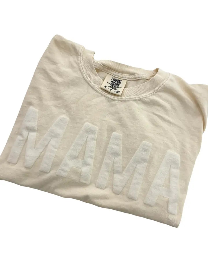MAMA PUFF IVORY TEE