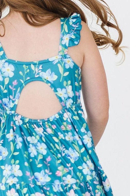 FLORAL BREEZE RUFFLE MAXI DRESS