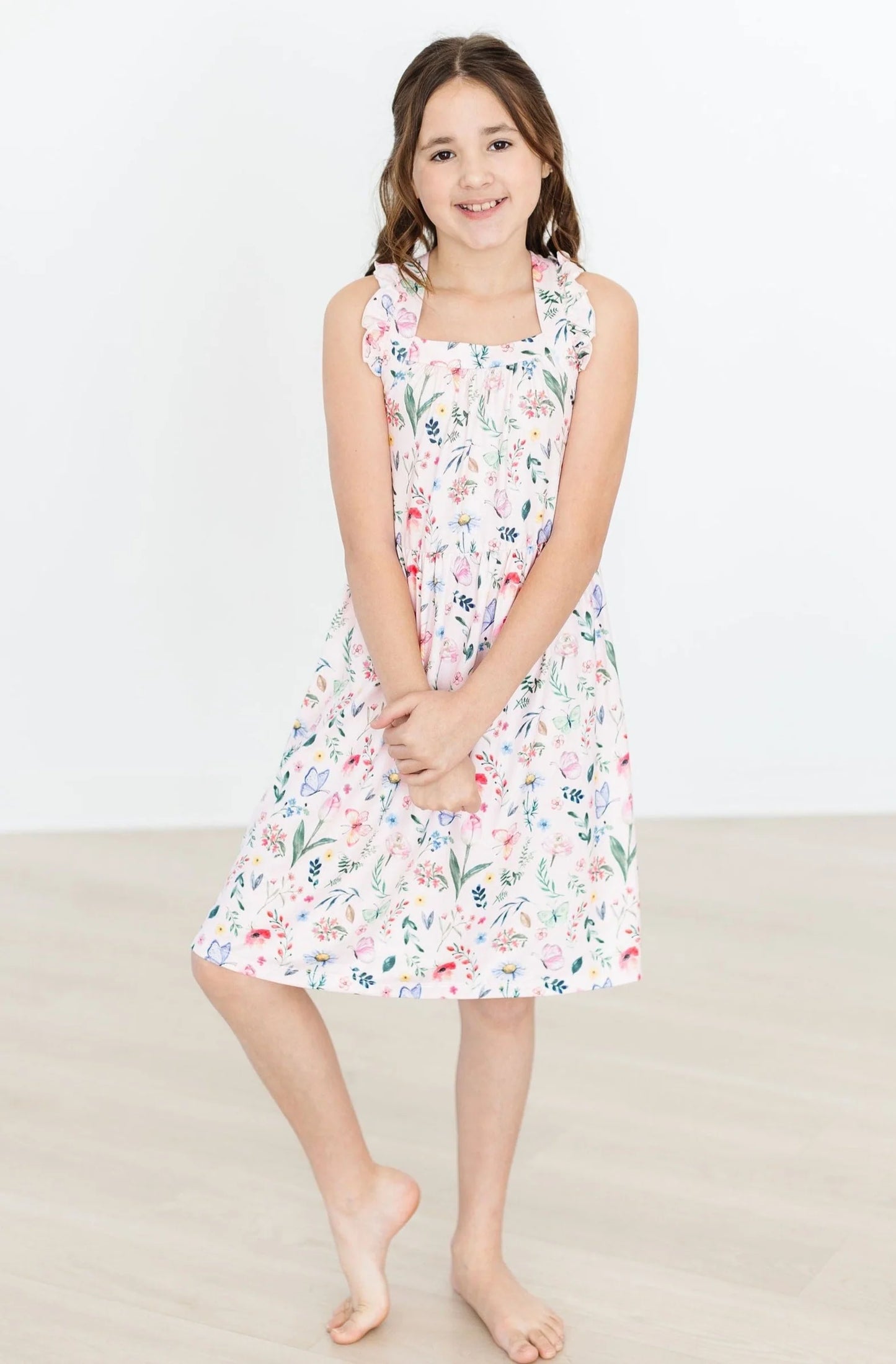 BUTTERFLY MEADOWS RUFFLE CROSS BACK DRESS