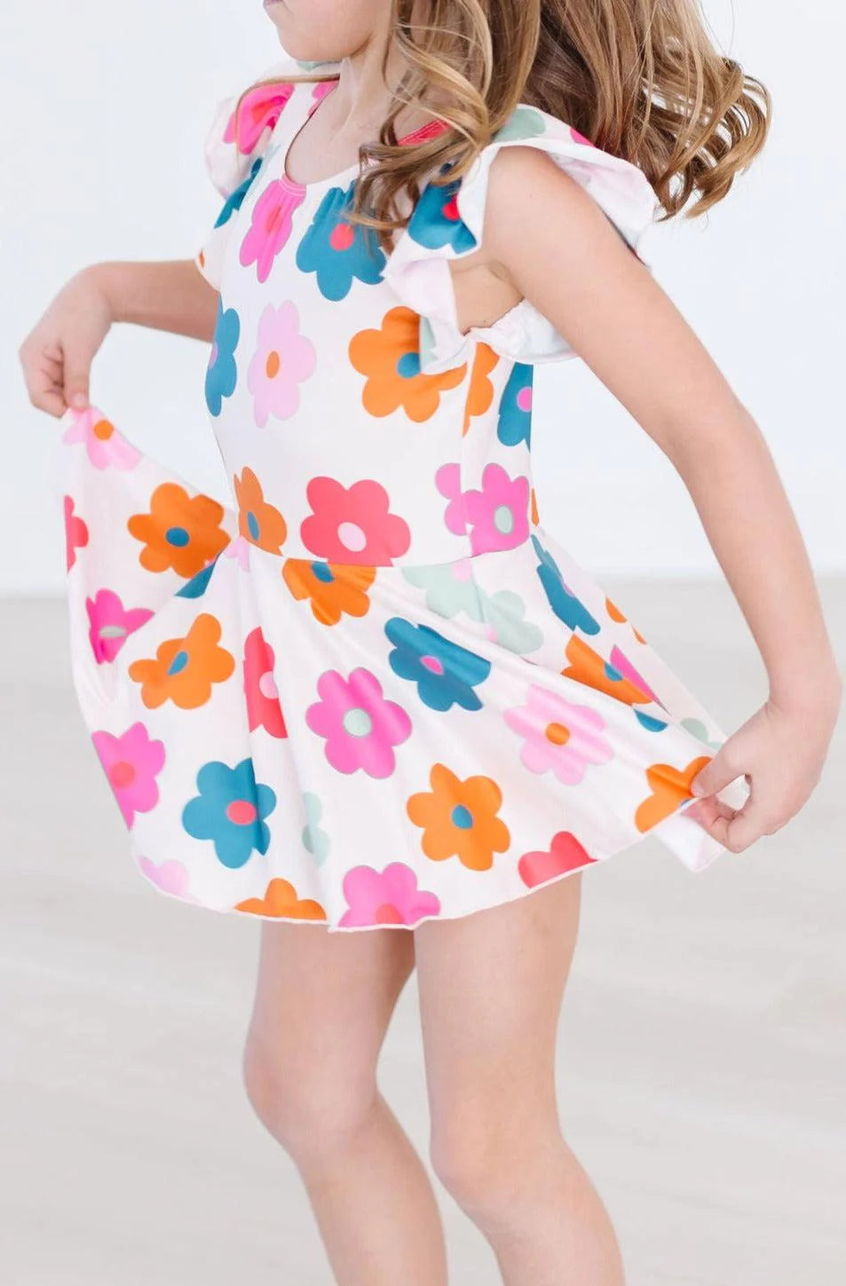 RETRO FLORAL S/S TWIRL LEOTARD