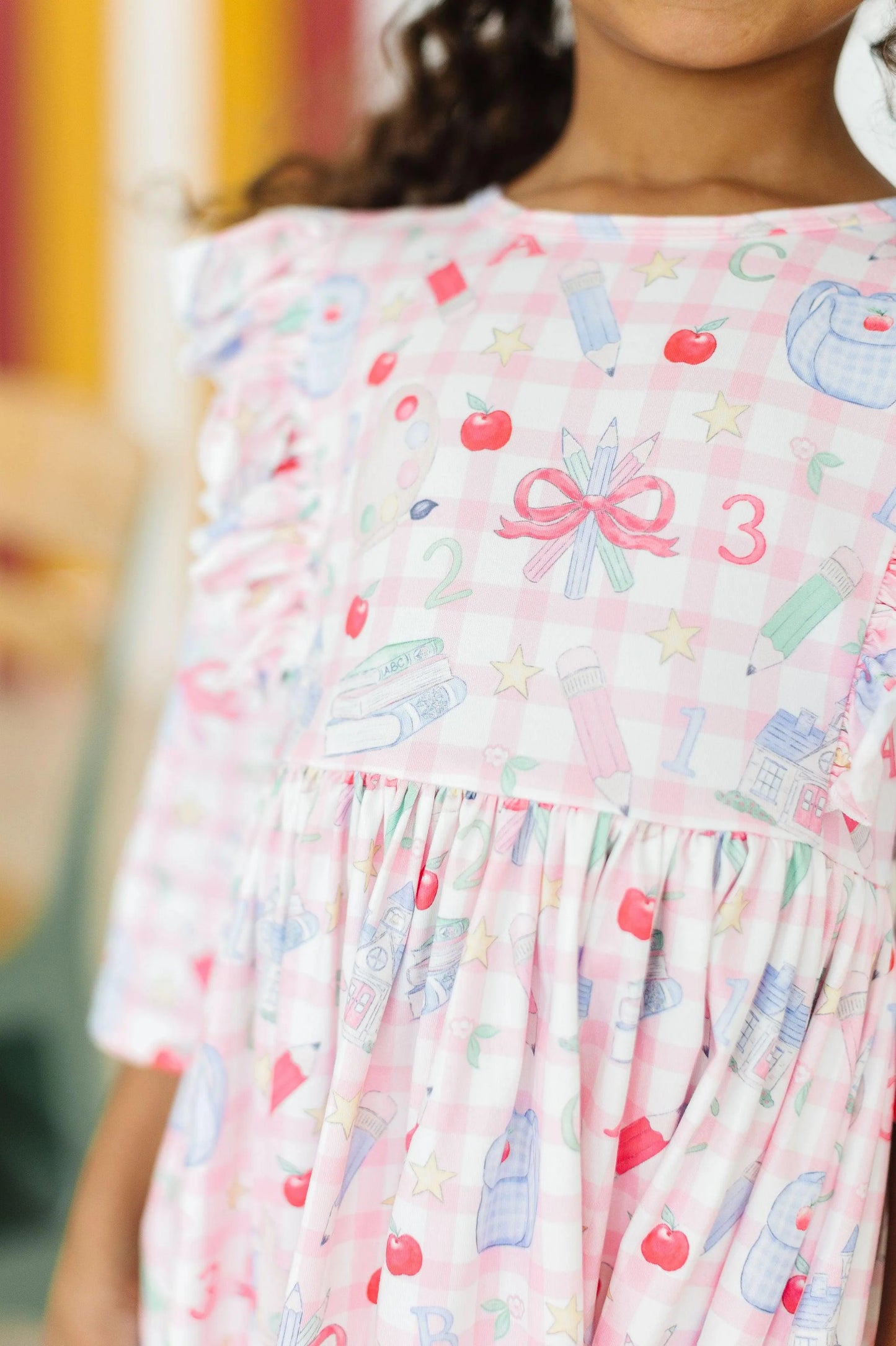 SCHOOL DAYS 3/4 RUFFLE TWIRL DRESS