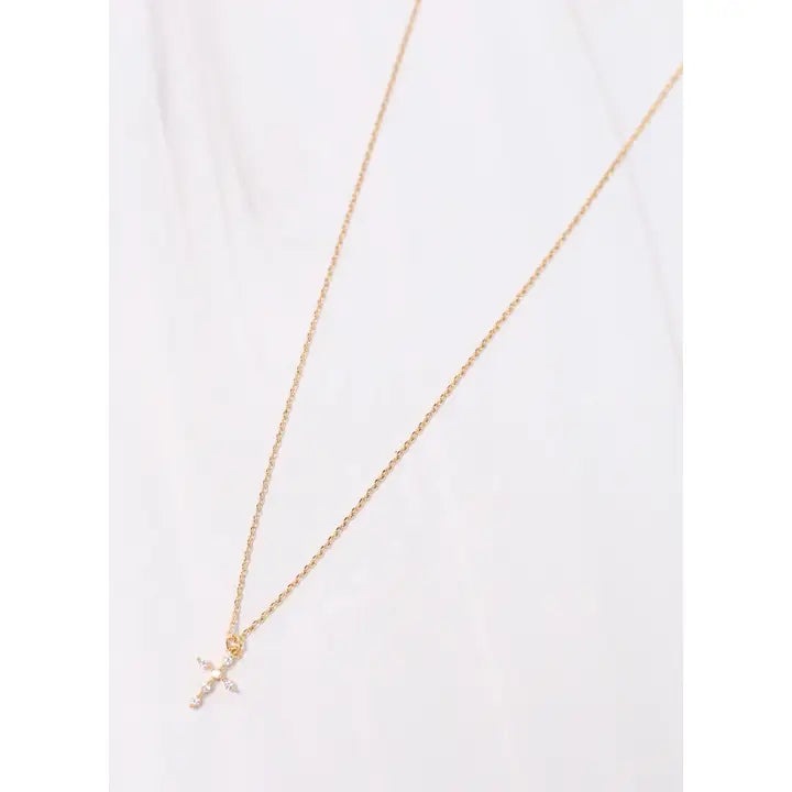 BELIEF CROSS NECKLACE - GOLD