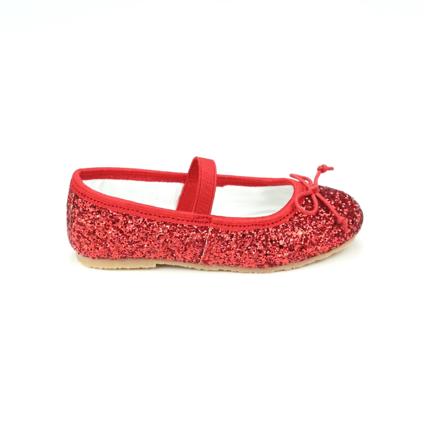 VICTORIA SPARKLE GLITTER FLAT - RED