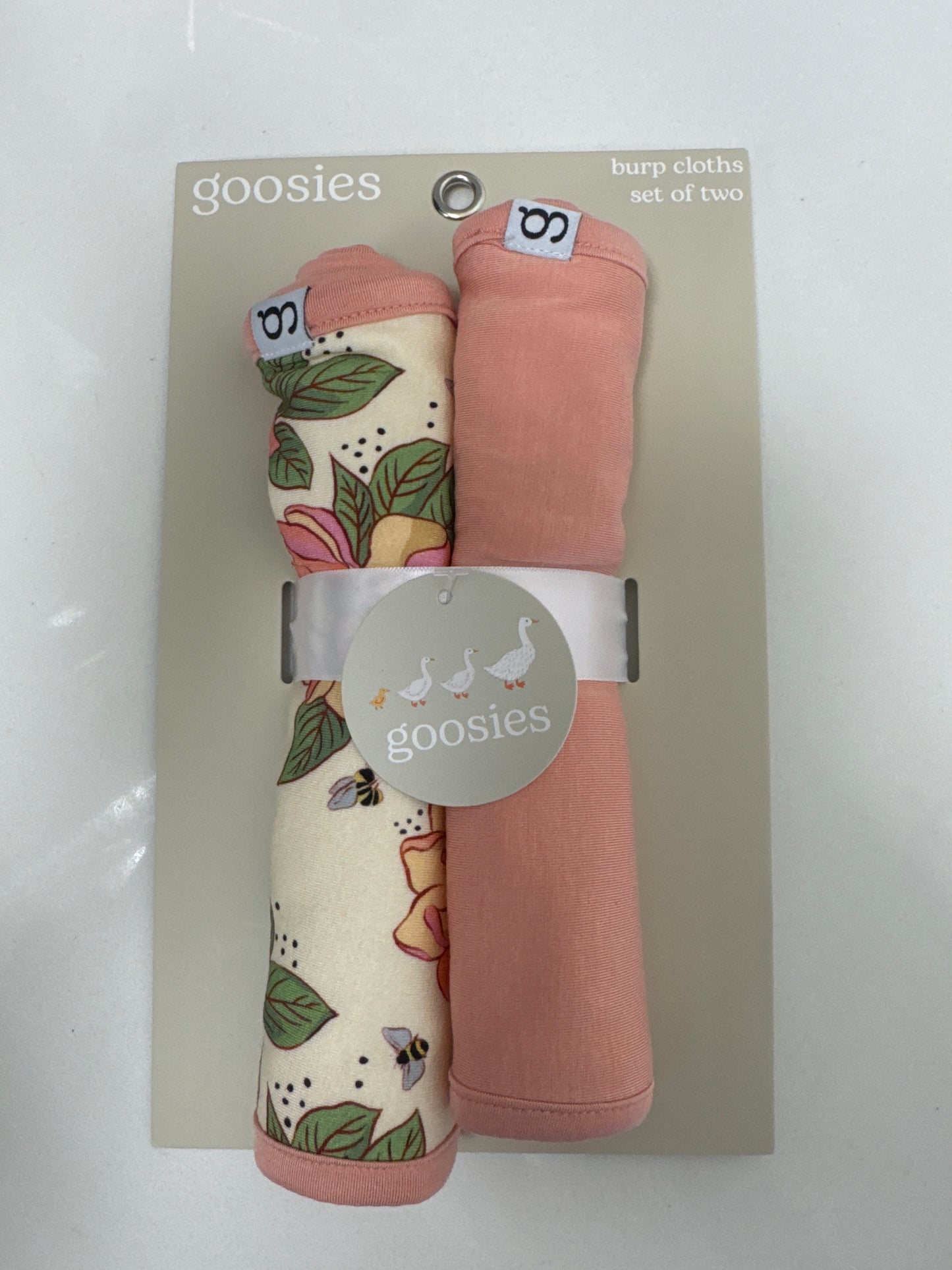 BURP CLOTH SET OF 2 MAGNOLIA/TAN WAVY PLAID