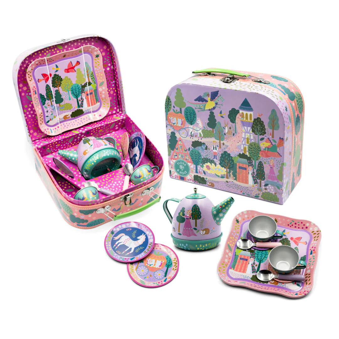 MUSICAL TEA TIN SET 11 PIECE - FAIRY TALE