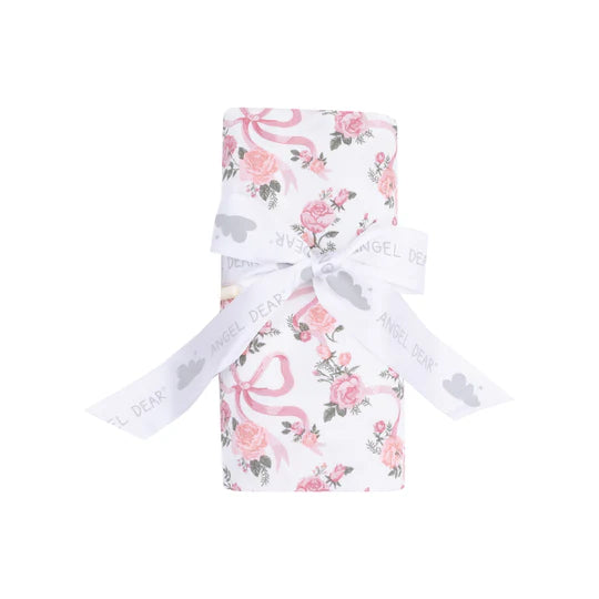 RIBBONS & FLOWERS SWADDLE BLANKET