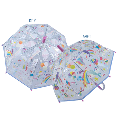 TRANSPARENT COLOUR CHANGING UMBRELLA - FANTASY