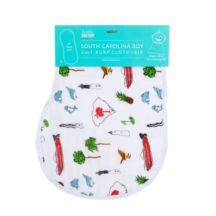 BURP CLOTH/BIB SET - ASSORTED STYLES