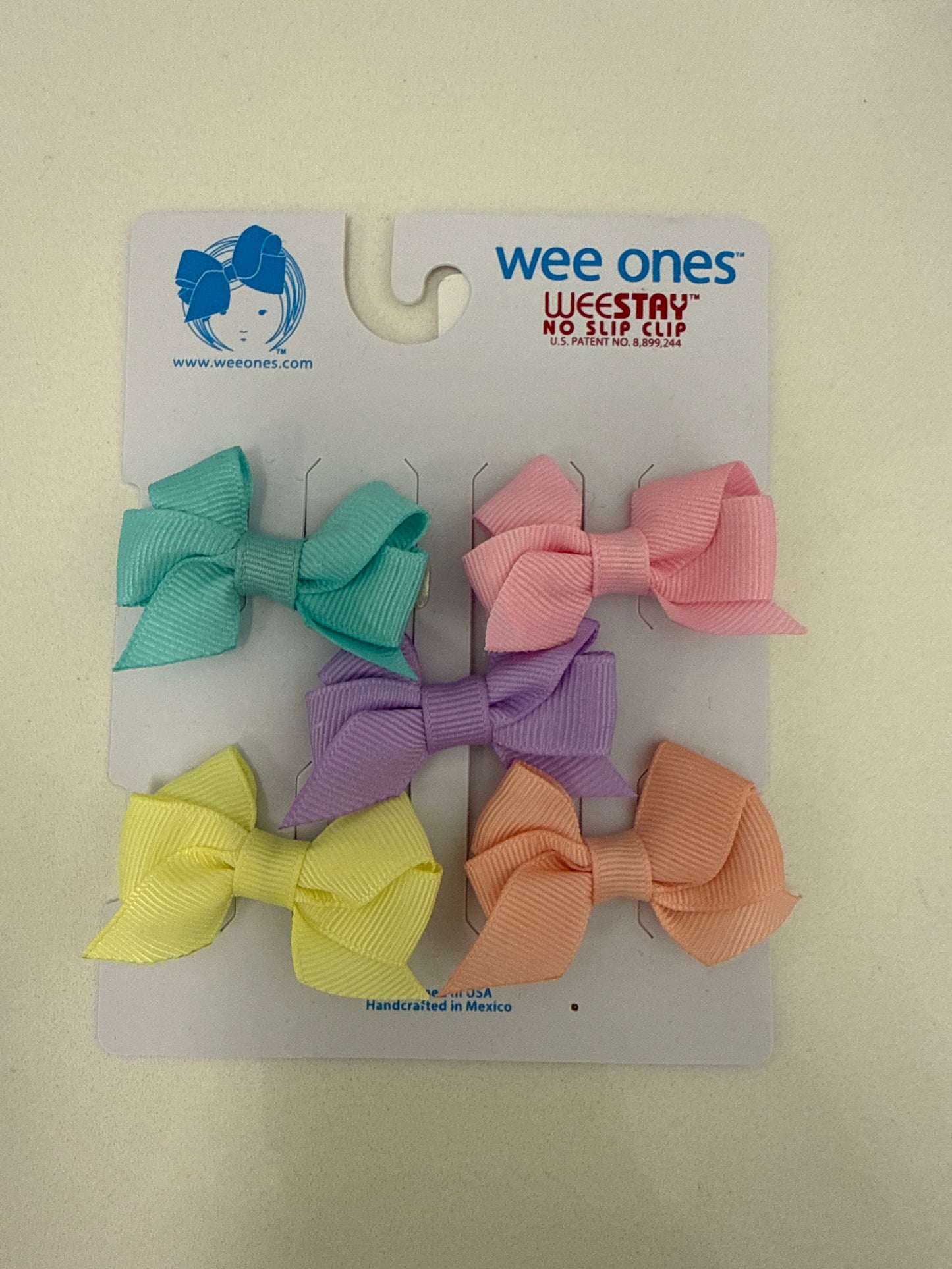 FIVE TINY FRONT-TAIL GROSGRAIN BOWS SPRING