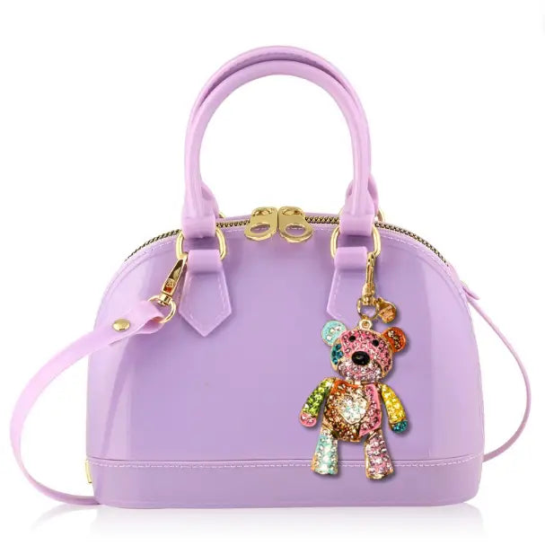 CATE PURSE - LAVENDER W/ TEDDY BEAR CHARM