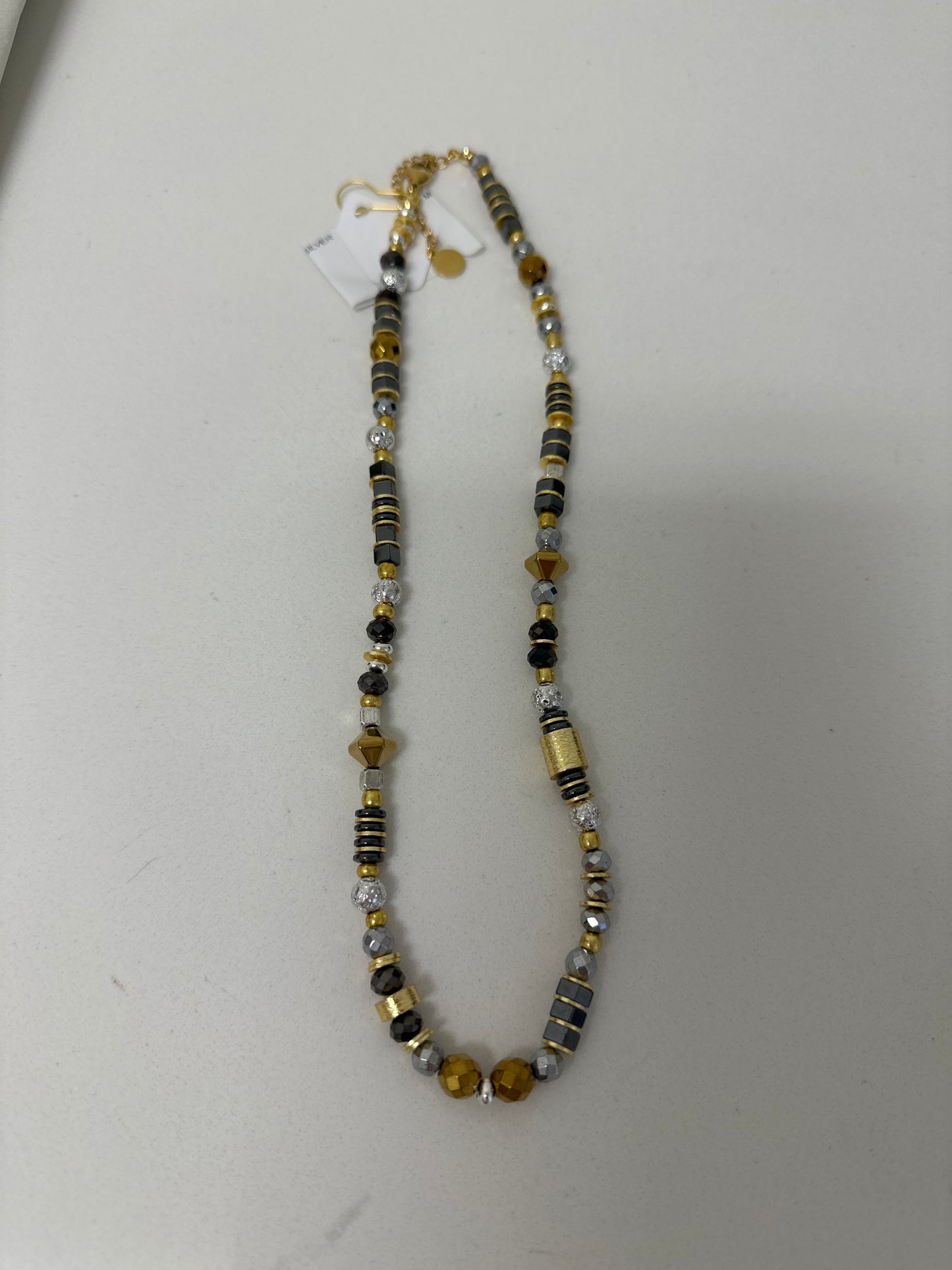 MIXED BEAD NECKLACE - NEUTRAL BROWNS