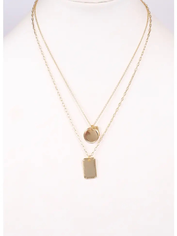 WOODINVILLE LAYERED NECKLACE W/ GOLD ACCENTS