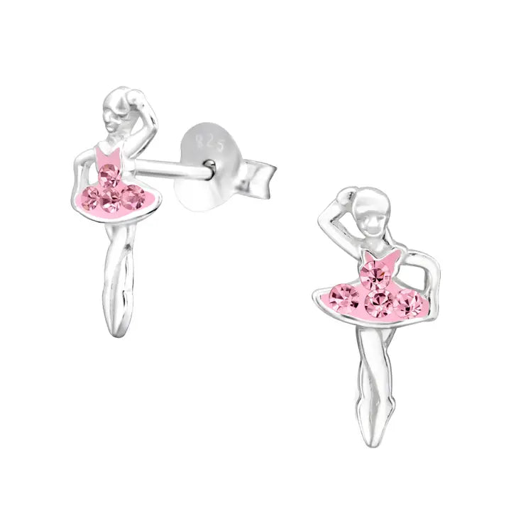 BALLERINA STUD EARRINGS - STERLING SILVER
