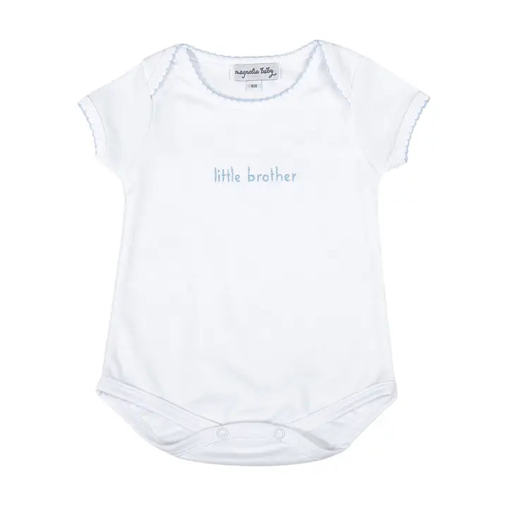 LITTLE BROTHER EMBROIDERED BODYSUIT