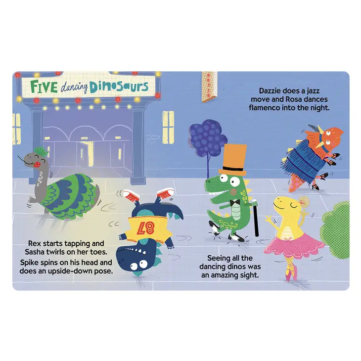 FIVE DANCING DINOSAURS