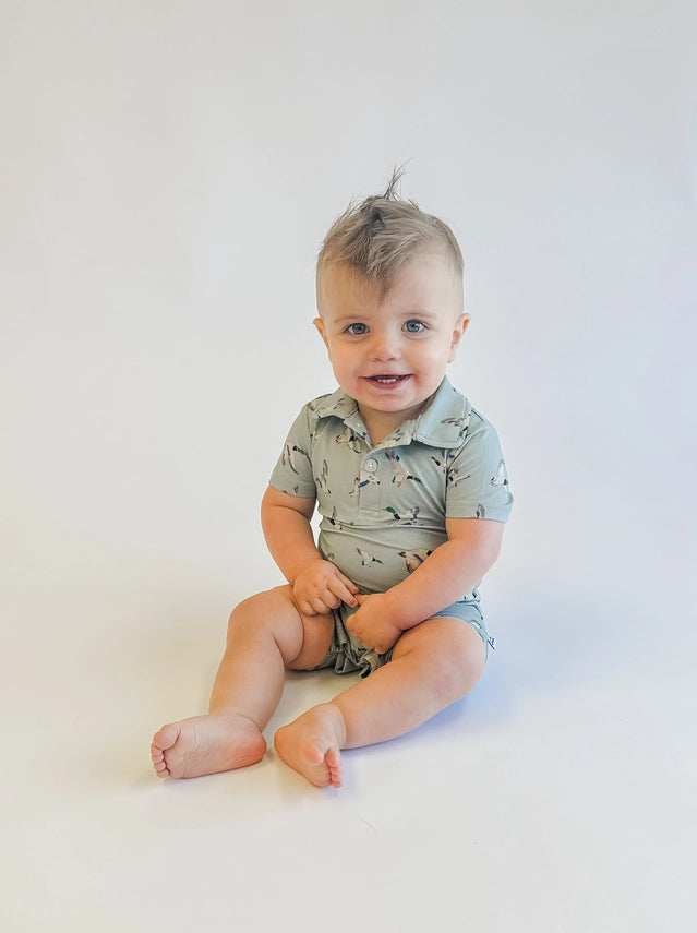 POLO ROMPER - MALLARDS