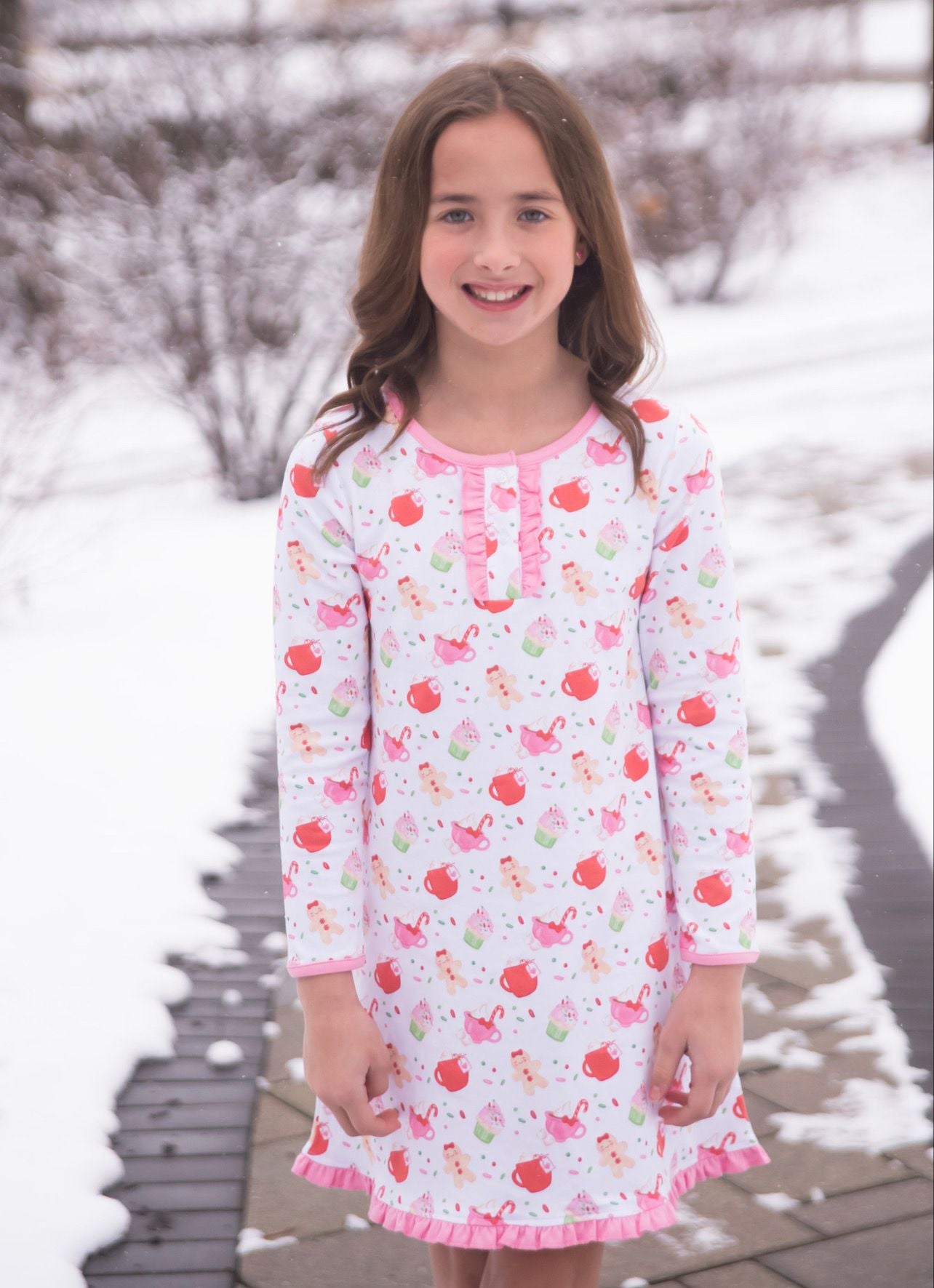 LOUNGE DRESS - GINGERBREAD PIMA KNIT