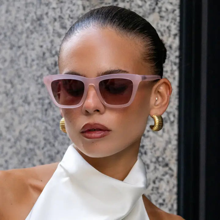 LUCY ACETATE WOMENS CAT EYE SUNGLASSES - PINK