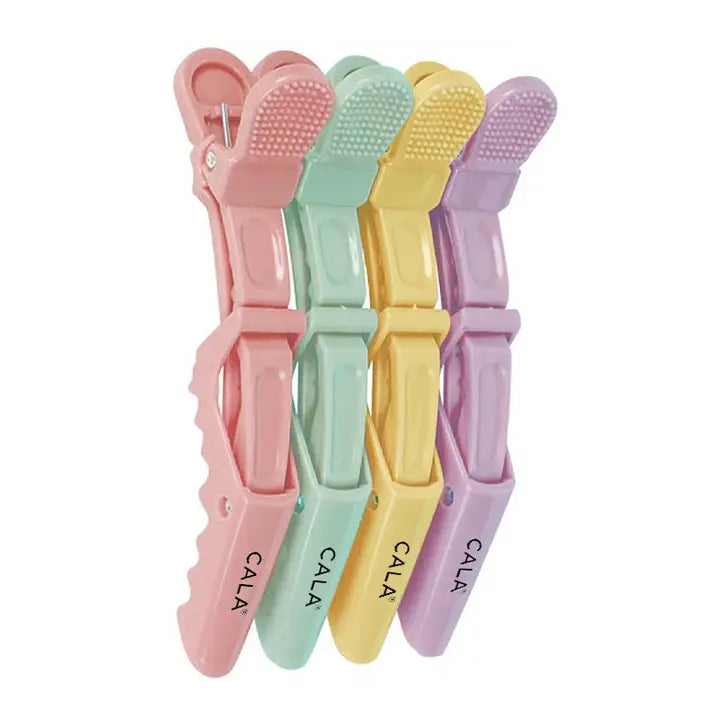 CALA 4PC CROC HAIR CLIPS - PASTEL