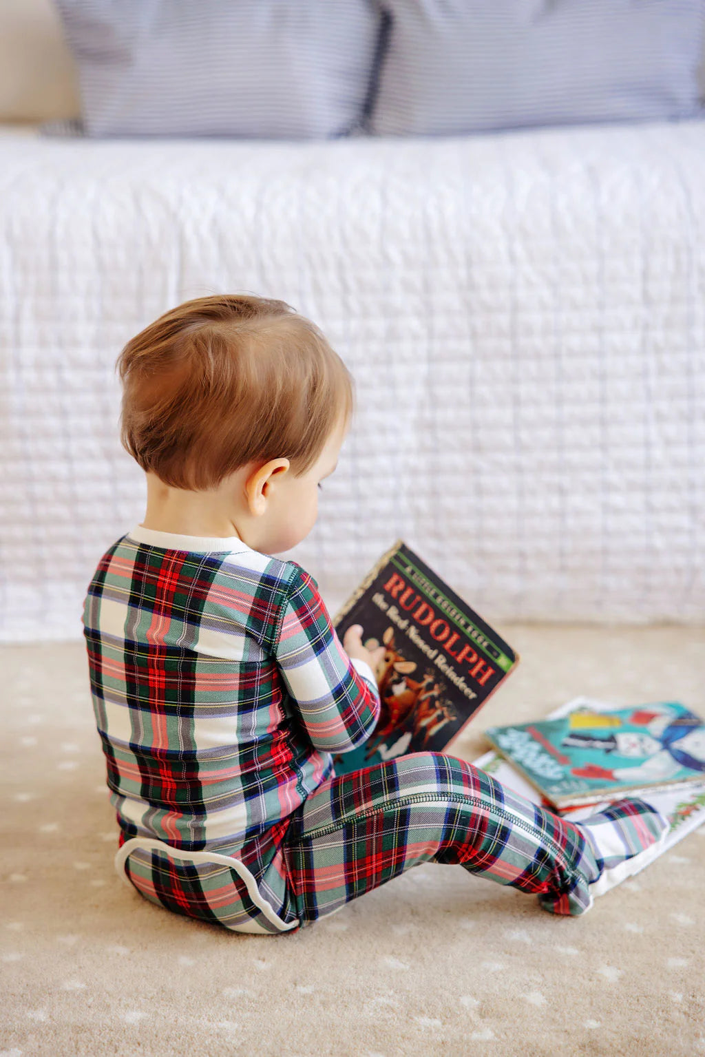 KNOX'S NIGHT NIGHT FOOTIE - AIKEN PLACE PLAID/PALMETTO PEARL