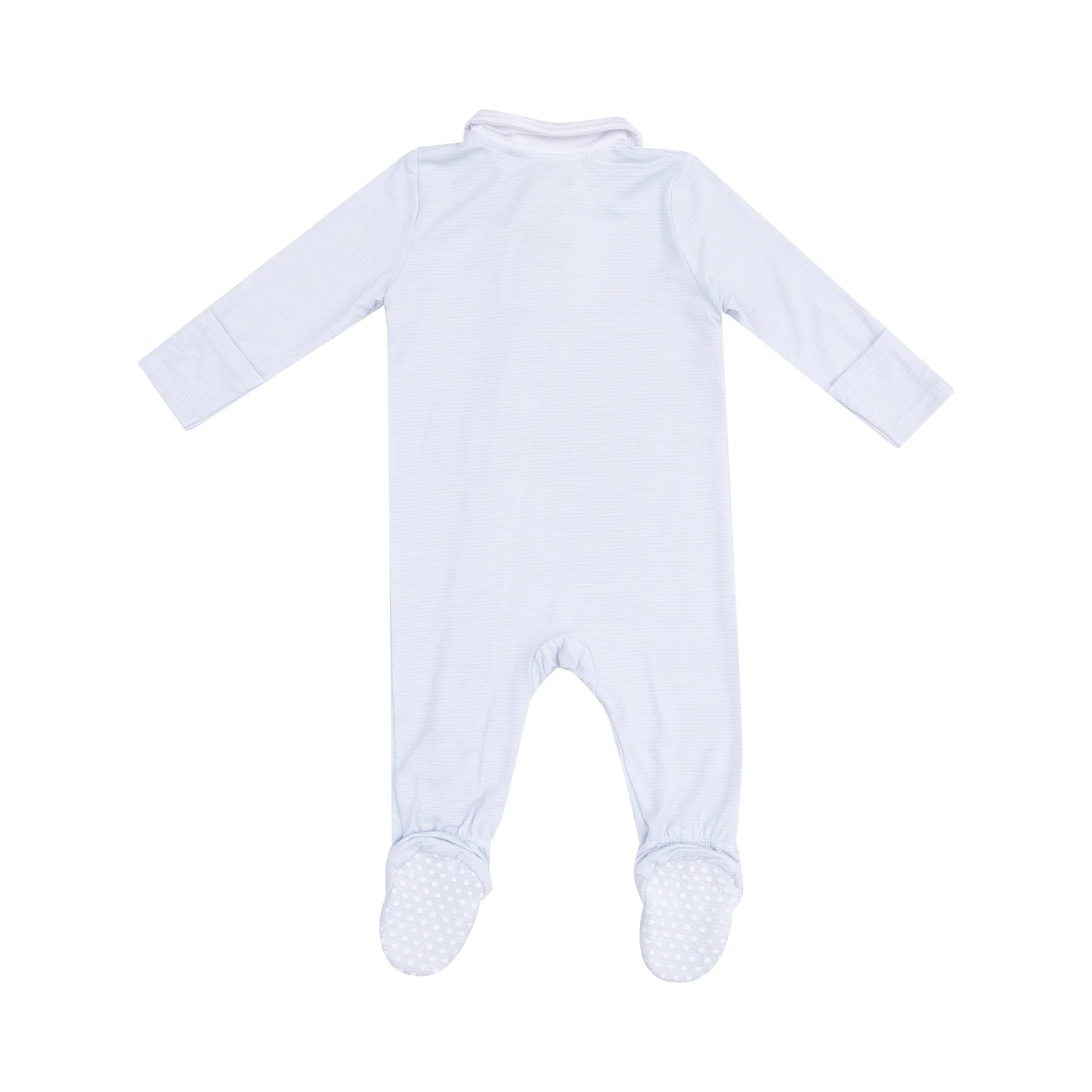 POLO 2 WAY ZIPPER FOOTIE - CLASSIC BLUE STRIPE