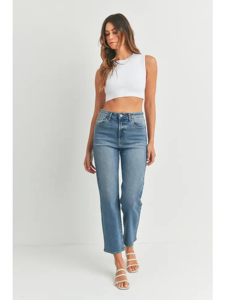 VINTAGE STRAIGHT JEANS - MEDIUM WASH